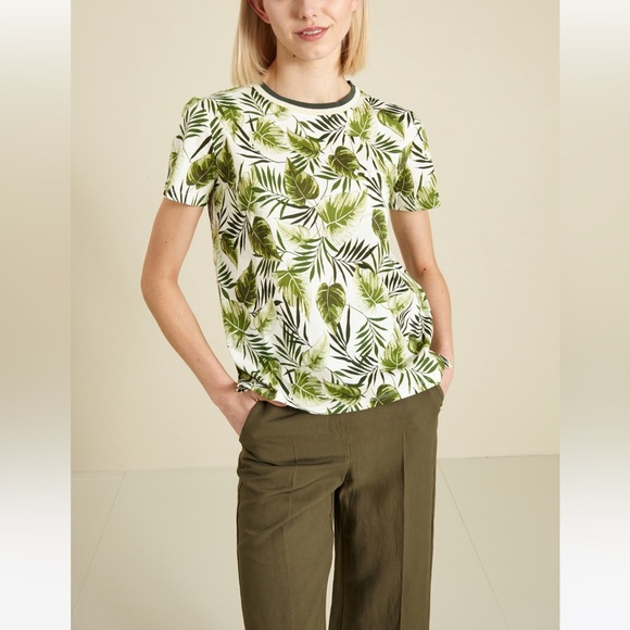 SOLD! MARELLA MAXMARA Intrend Label Printed Leaves T-shirt Size:M 165/88A New - Picture 2 of 9